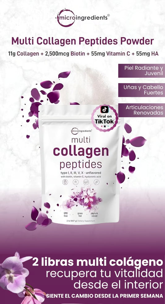 🔥2 LIBRAS DE MULTI-COLÁGENO 8 EN 1🔥 DIRECTO A TU PIEL, CABELLO, UÑAS Y ARTICULACIONES, REPARA TU CUERPO Y RESTAURA TU BELLEZA