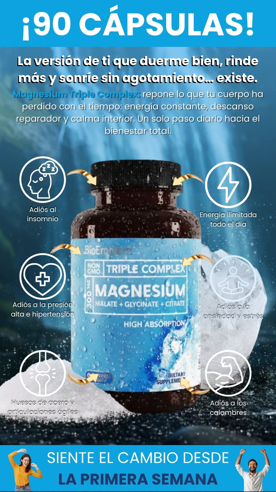 🔥COMPLEJO DE MAGNESIO 3 EN 1🔥EQUILIBRIO Y VITALIDAD EN CADA CÁPSULA